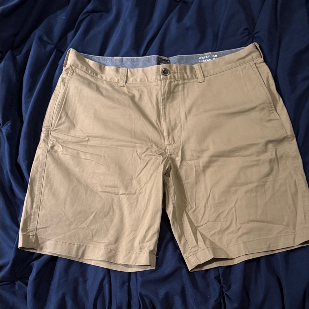 J. Crew Men's Khaki Flat Front Shorts